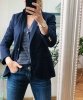 Sweter Paski Bawełna Blue
